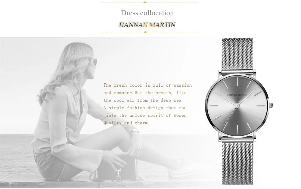 36mm Full Gold New Style Japan Quartz Movement Brand Stainless Steel Mesh Band Simple Design Women's Waterproof Lady Watches