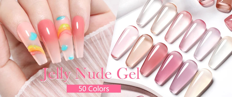 BORN PRETTY Clear 225g Jelly Extension Nail Gel Polish Milky White Camouflage Hard Gel Acrylic Nail Art Vernis Semi Permanent