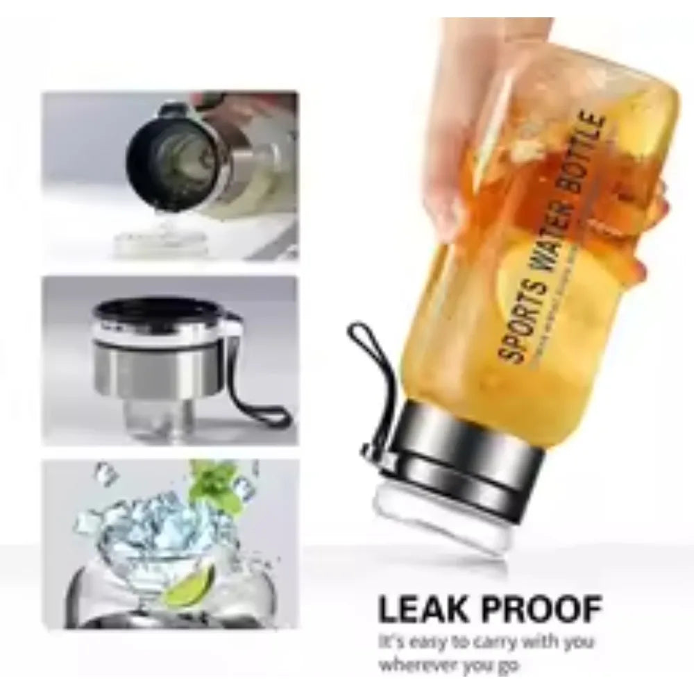 Glass Teapot 33Oz with Filter and SleeveLeak-proof and ReusableTeapot Water Bottle1000ml BPA Free Portable Transparent Water Cup