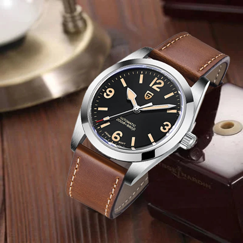 PAGANI DESIGN 2024 New 36MM Men Automatic Mechanical Watches NH35 Sapphire Stainless Steel AR Coating 20Bar Clock Watch for Men