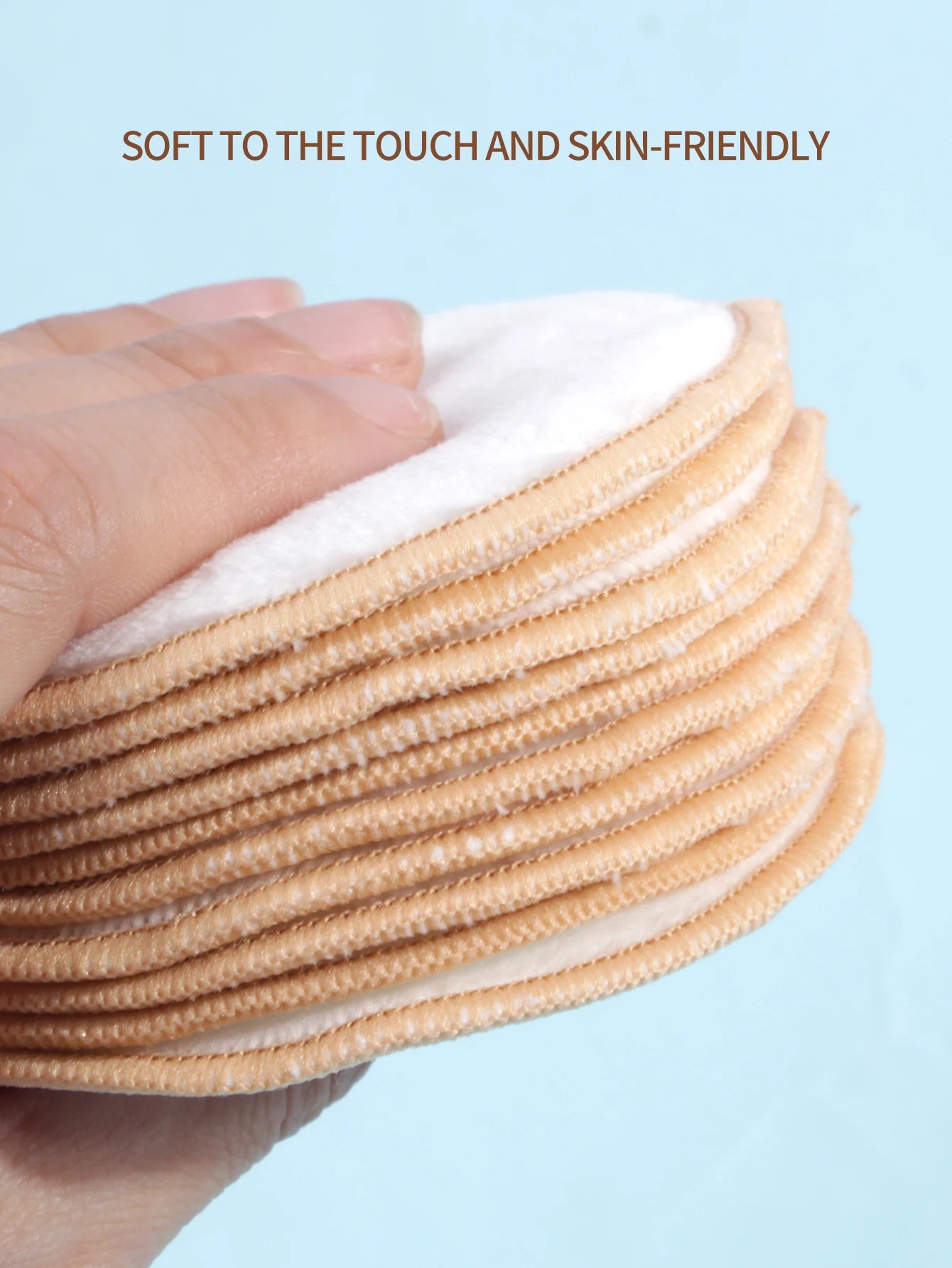 MAANGE 10 Pack Reusable Makeup Remover Pads Washable Face Cleansing Puff Cloth Clean Sponge Liquid Cream Tools Cosmetic Remover