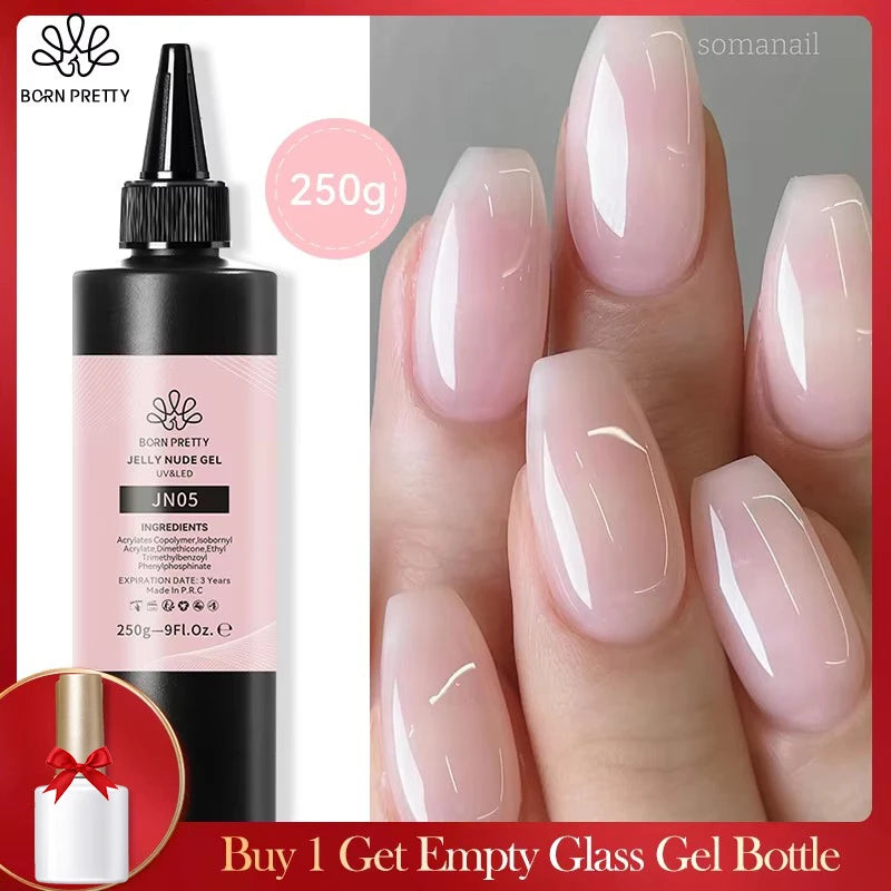 BORN PRETTY 250g 10 IN 1 Glue Gel Nail Polish Keep Nail C Arc Enhanced Nail Art Thickness Rubber Base Gel Super Bright Top Coat