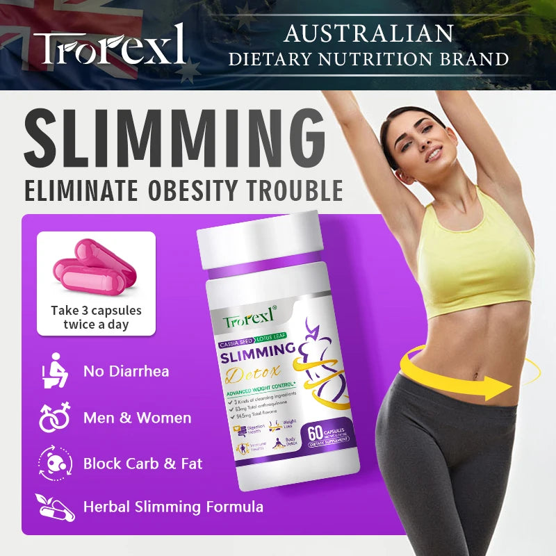 Extra Strength Cassia & Lotus Weight Loss Capsules – Natural Appetite Suppressant + Fat Blocker | Vegan | 60 Capsules