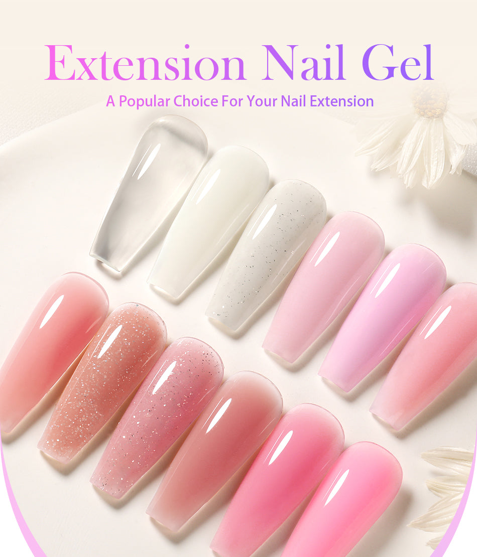 BORN PRETTY Clear 225g Jelly Extension Nail Gel Polish Milky White Camouflage Hard Gel Acrylic Nail Art Vernis Semi Permanent