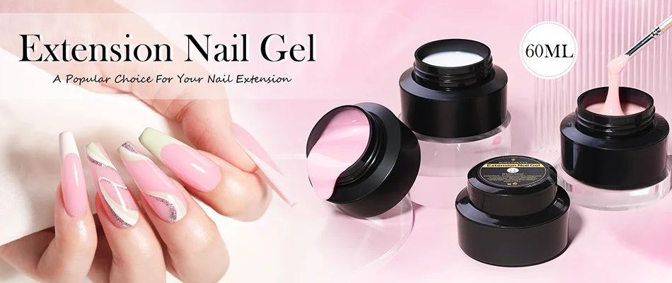 BORN PRETTY Clear 225g Jelly Extension Nail Gel Polish Milky White Camouflage Hard Gel Acrylic Nail Art Vernis Semi Permanent