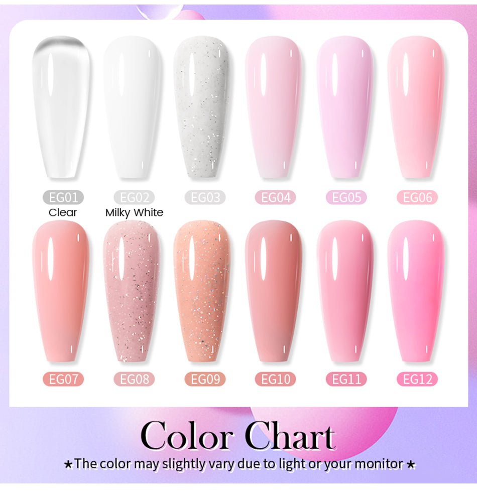 BORN PRETTY Clear 225g Jelly Extension Nail Gel Polish Milky White Camouflage Hard Gel Acrylic Nail Art Vernis Semi Permanent
