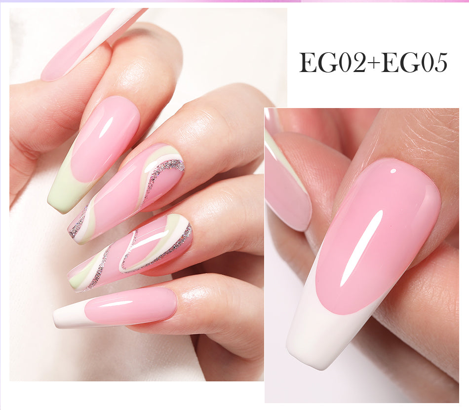 BORN PRETTY Clear 225g Jelly Extension Nail Gel Polish Milky White Camouflage Hard Gel Acrylic Nail Art Vernis Semi Permanent