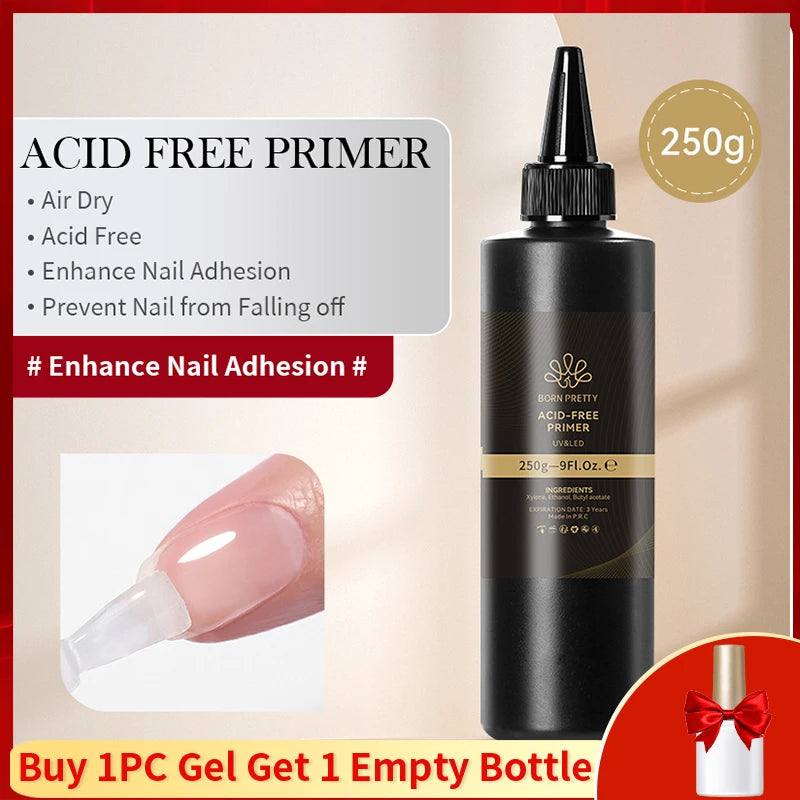 BORN PRETTY 250g 10 IN 1 Glue Gel Nail Polish Keep Nail C Arc Enhanced Nail Art Thickness Rubber Base Gel Super Bright Top Coat