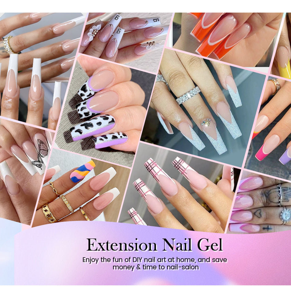 BORN PRETTY Clear 225g Jelly Extension Nail Gel Polish Milky White Camouflage Hard Gel Acrylic Nail Art Vernis Semi Permanent