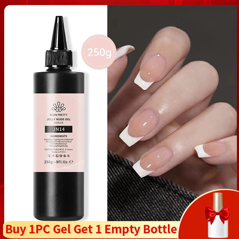 BORN PRETTY 250g 10 IN 1 Glue Gel Nail Polish Keep Nail C Arc Enhanced Nail Art Thickness Rubber Base Gel Super Bright Top Coat