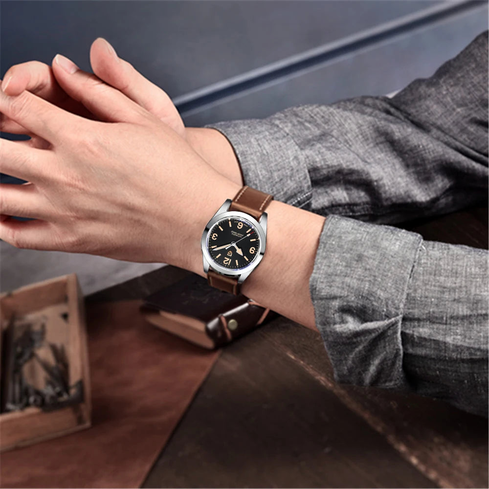 PAGANI DESIGN 2024 New 36MM Men Automatic Mechanical Watches NH35 Sapphire Stainless Steel AR Coating 20Bar Clock Watch for Men