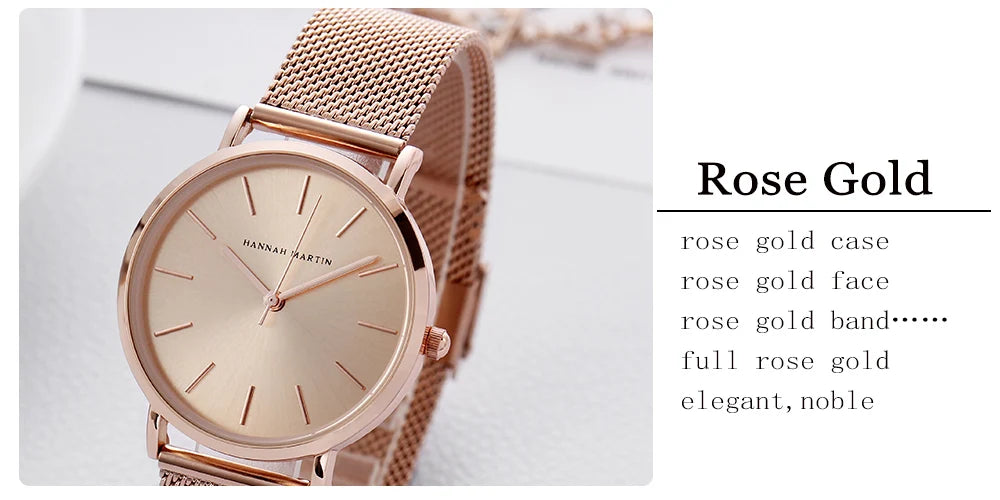 36mm Full Gold New Style Japan Quartz Movement Brand Stainless Steel Mesh Band Simple Design Women's Waterproof Lady Watches