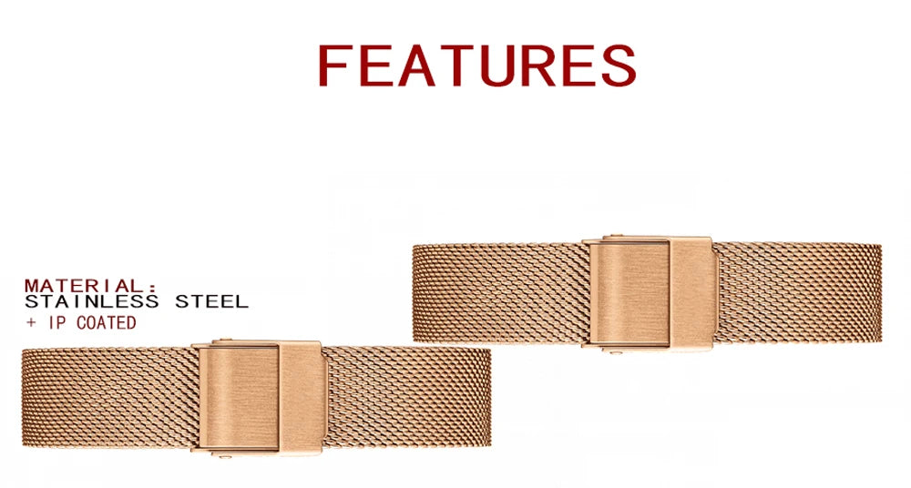 36mm Full Gold New Style Japan Quartz Movement Brand Stainless Steel Mesh Band Simple Design Women's Waterproof Lady Watches