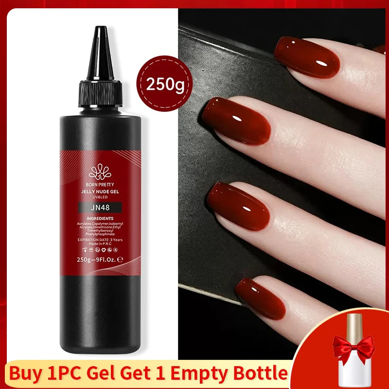 BORN PRETTY 250g 10 IN 1 Glue Gel Nail Polish Keep Nail C Arc Enhanced Nail Art Thickness Rubber Base Gel Super Bright Top Coat