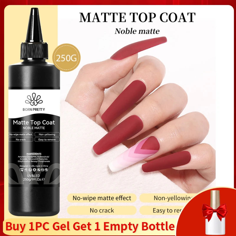 BORN PRETTY 250g 10 IN 1 Glue Gel Nail Polish Keep Nail C Arc Enhanced Nail Art Thickness Rubber Base Gel Super Bright Top Coat