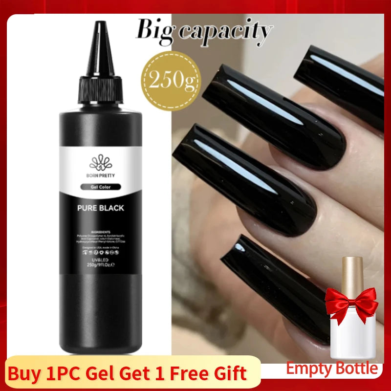 BORN PRETTY 250g 10 IN 1 Glue Gel Nail Polish Keep Nail C Arc Enhanced Nail Art Thickness Rubber Base Gel Super Bright Top Coat