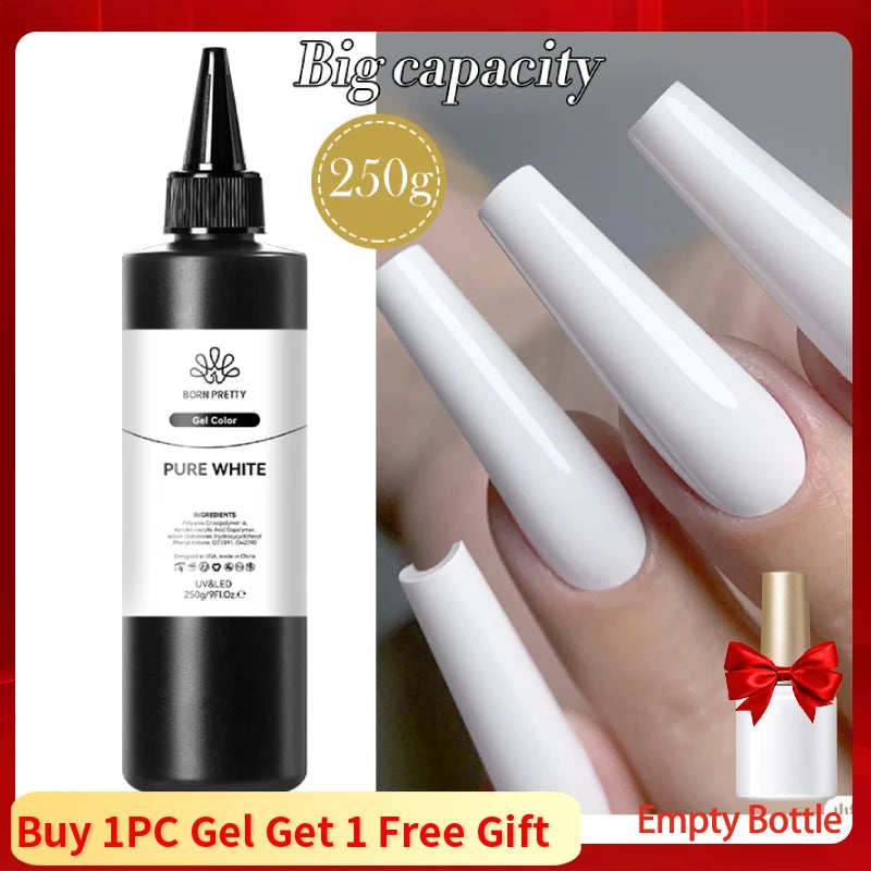 BORN PRETTY 250g 10 IN 1 Glue Gel Nail Polish Keep Nail C Arc Enhanced Nail Art Thickness Rubber Base Gel Super Bright Top Coat
