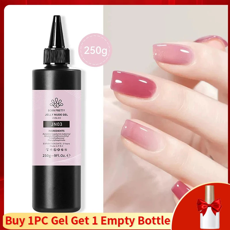BORN PRETTY 250g 10 IN 1 Glue Gel Nail Polish Keep Nail C Arc Enhanced Nail Art Thickness Rubber Base Gel Super Bright Top Coat
